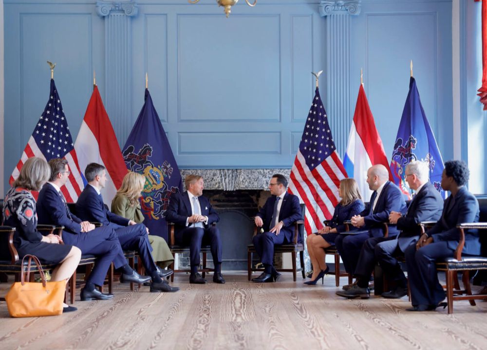 Reception with the Dutch King and Queen and Governor Shapiro