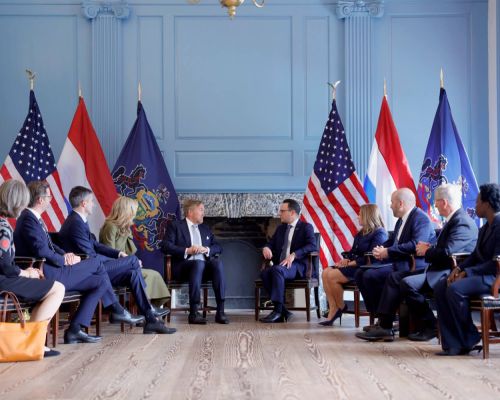 Reception with the Dutch King and Queen and Governor Shapiro